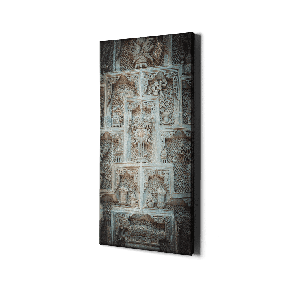 Sculpture sur pierre d'un minaret Hui